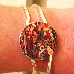 Local made blown glass bracelet made here in Arizona